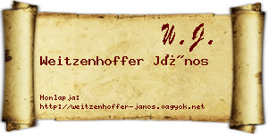 Weitzenhoffer János névjegykártya