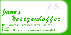 janos weitzenhoffer business card